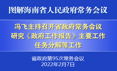 冯飞主持召开七届省政府第95次常务会议