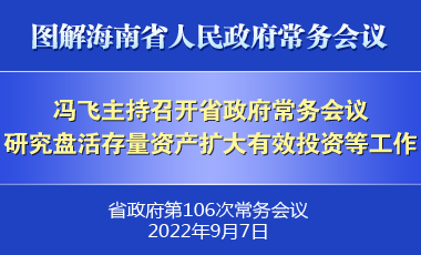 冯飞主持召开七届省政府第106次常务会议