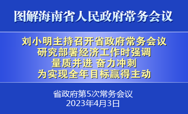 刘小明主持召开八届省政府第5次常务会议