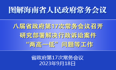 刘小明主持召开八届省政府第17次常务会议