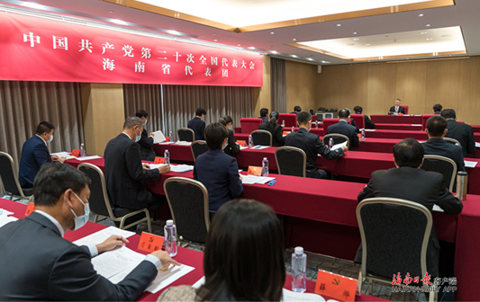 党的二十大海南省代表团举行全体会议 沈晓明冯飞参加
