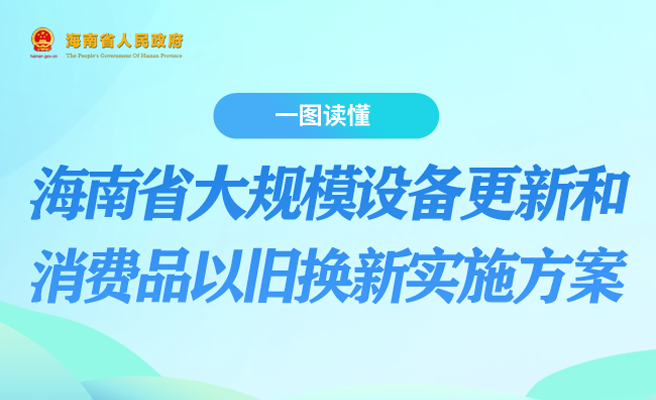 一图读懂：《海南省大规模设备更新和消费品以旧换新实施方案》